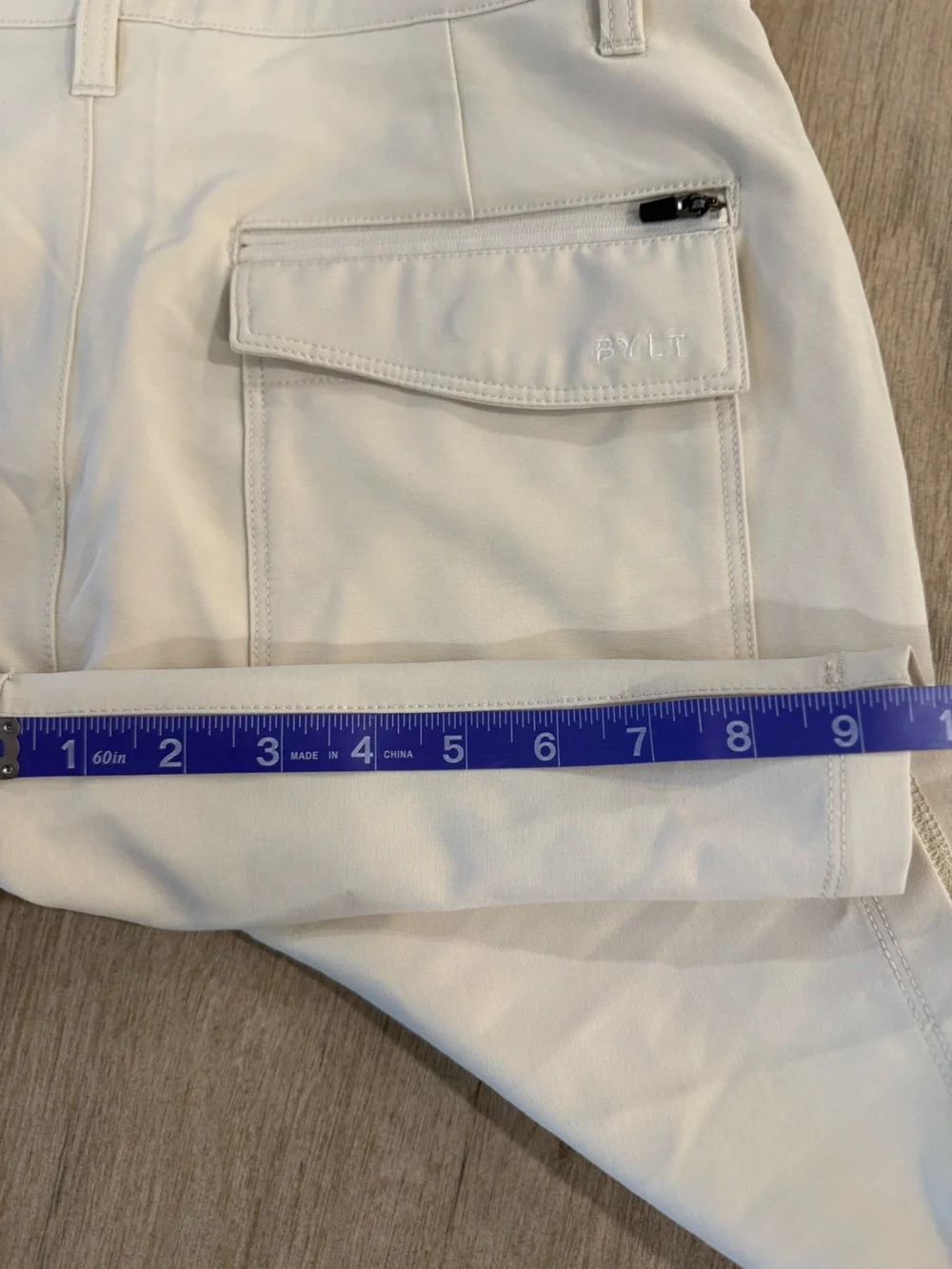 BYLT Premium Basics Kinetic Khaki Tan Short Performance Golf Minimalist S